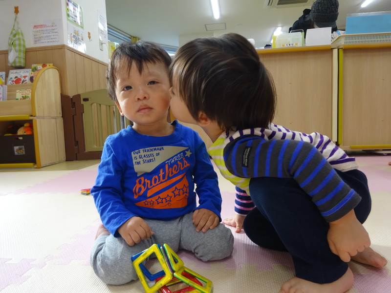 ほっぺにちゅー💓