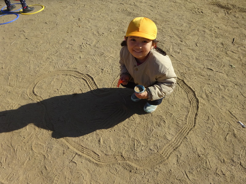 ハートが描けたよー💓