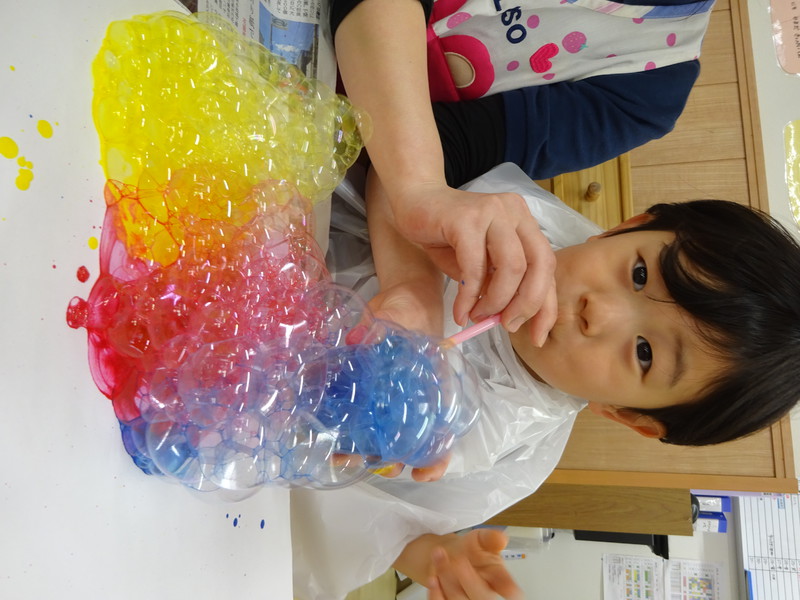 バブルアートをしたよ💓