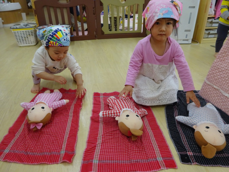 お母さんになりきっていたよ💛