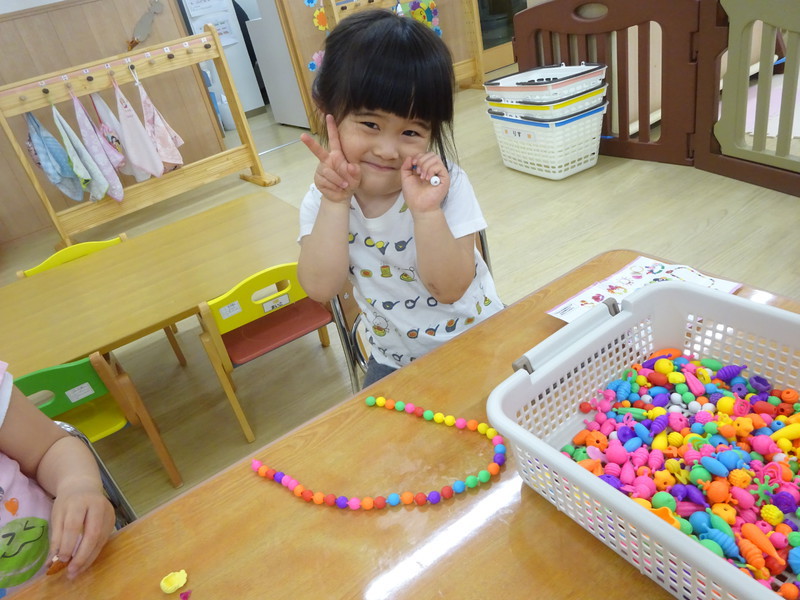 可愛いネックレスできたよ💓