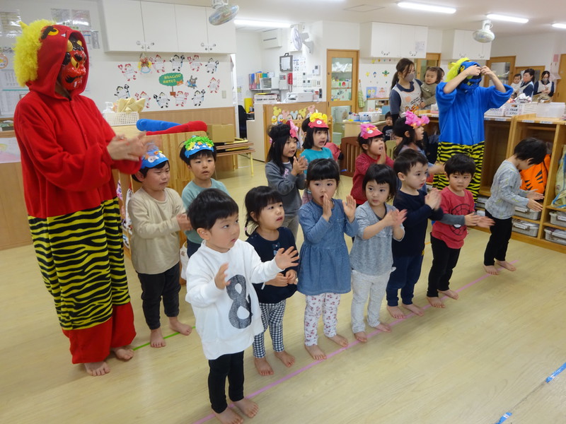 みんなで鬼のパンツをうたったよ🎶