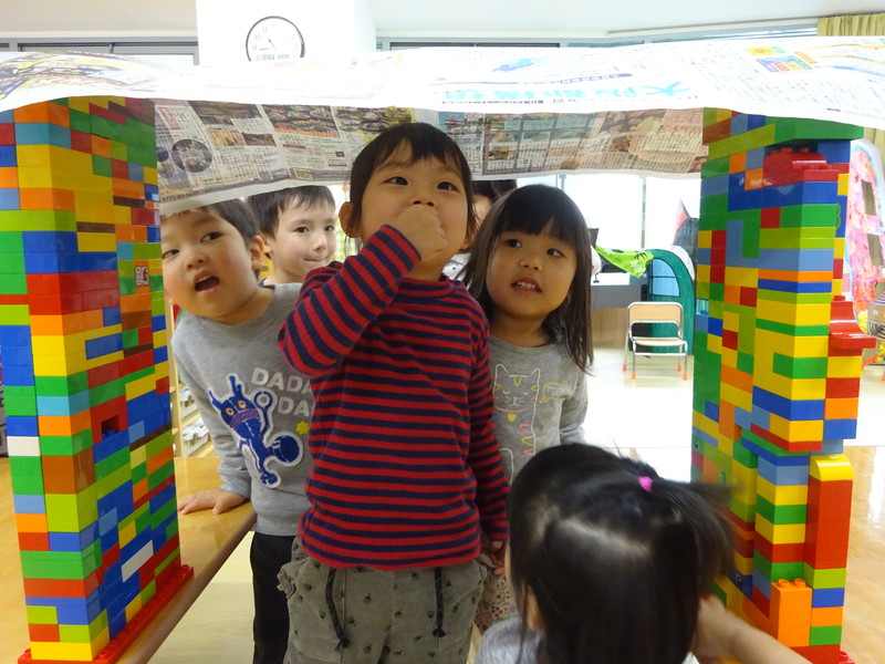 手作りトンネルの完成✨