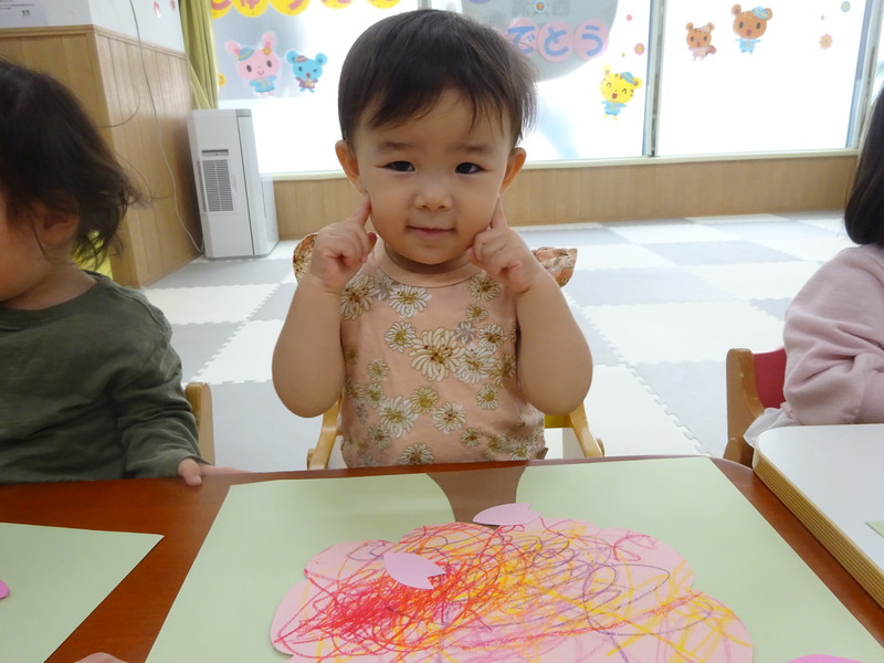 上手に桜の木が出来たよ🌸