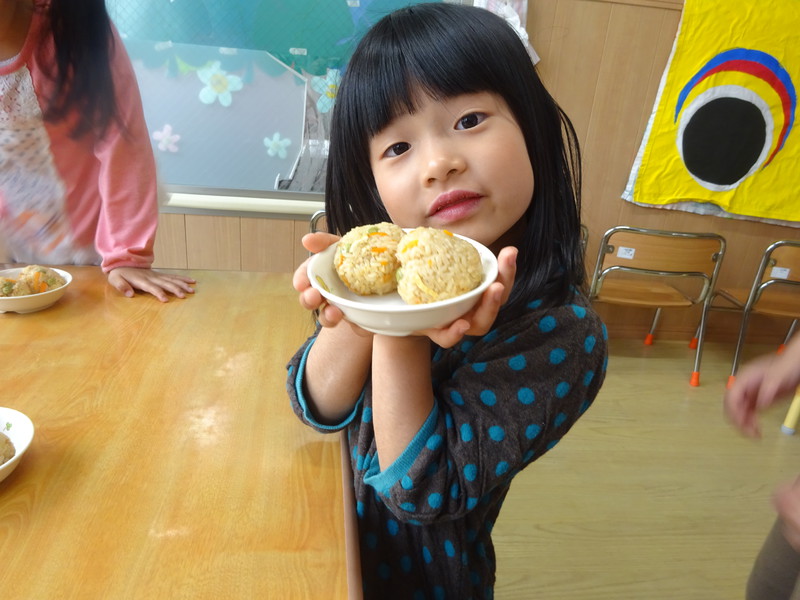 おにぎり上手に出来たよー🍙✨