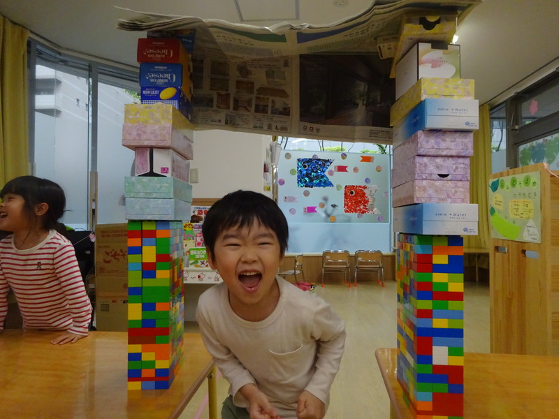 手作りトンネルだよ‼