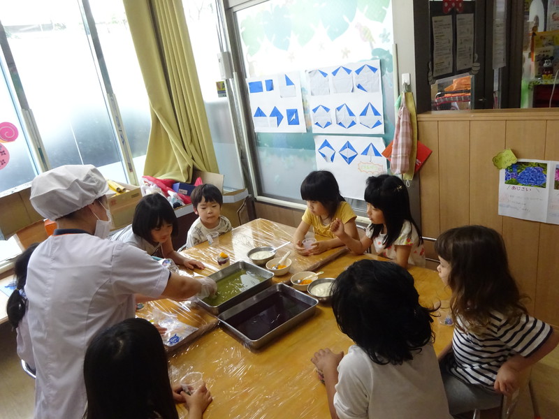 あじさいゼリー作り🍴