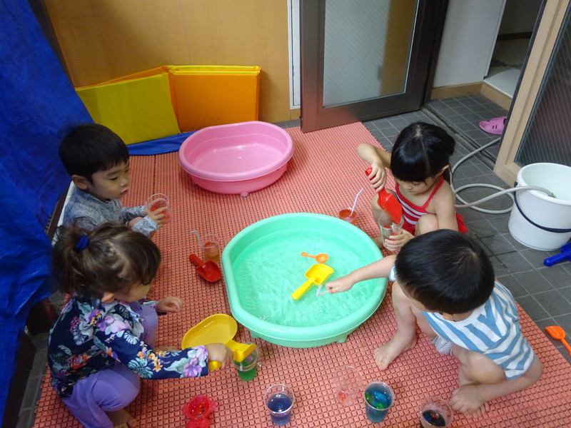 水遊びはじまりました🌺