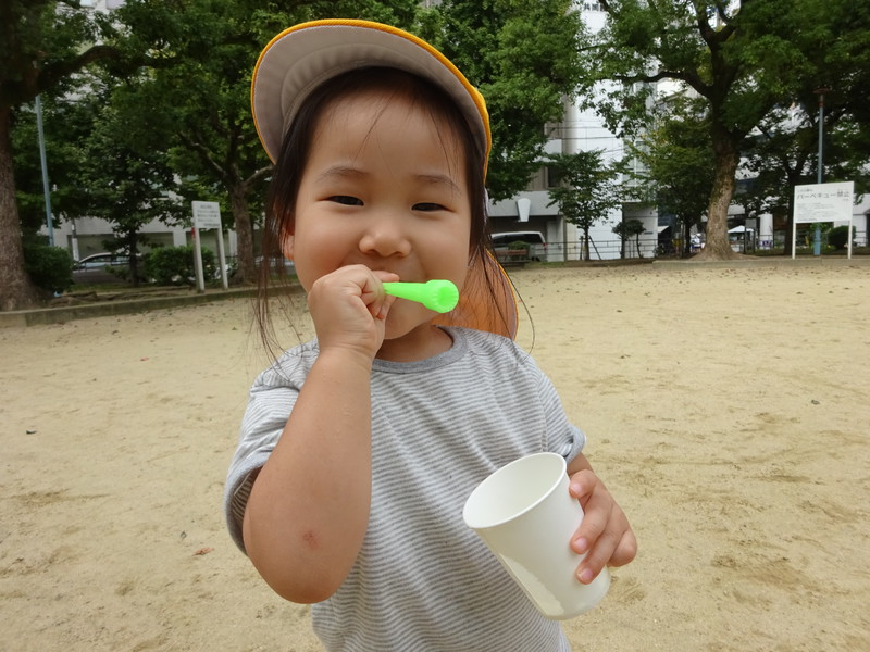 シャボン玉じょうずにできたよ💗