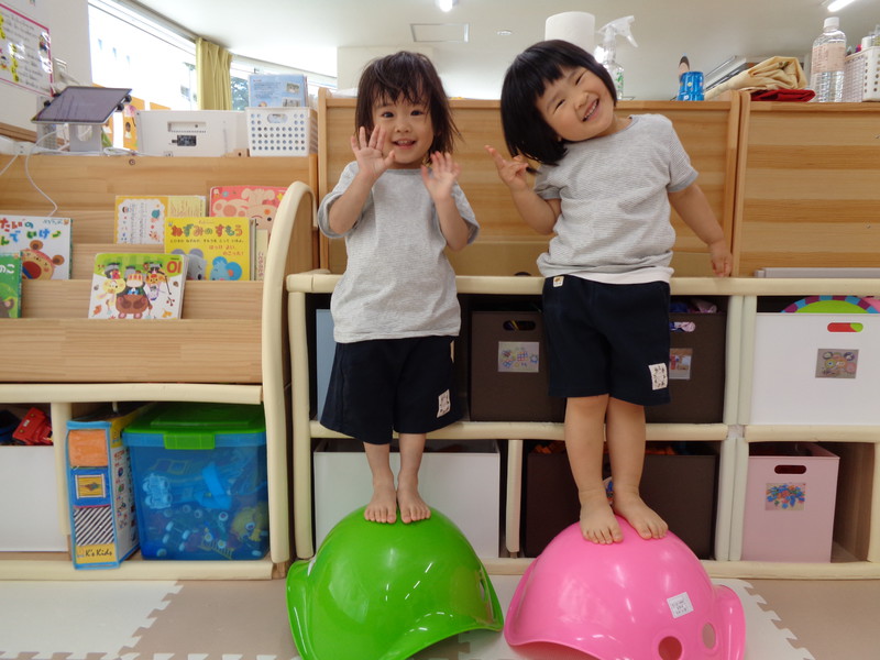 バランスをとって乗れたよ💛