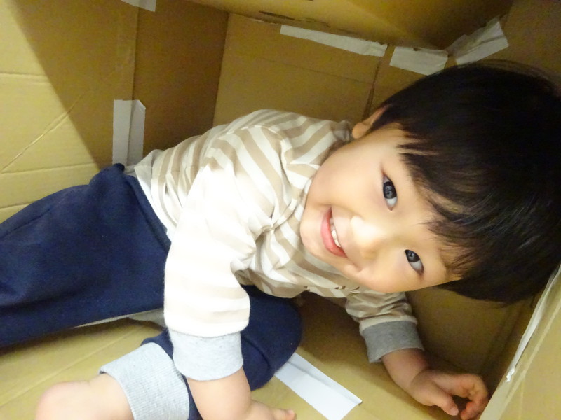 段ボール遊び👐