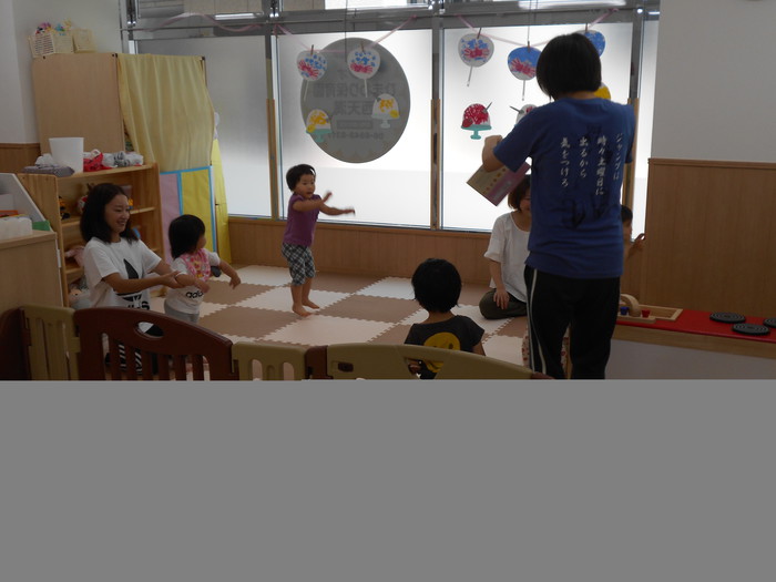 ママといっしょに体操もしたよ