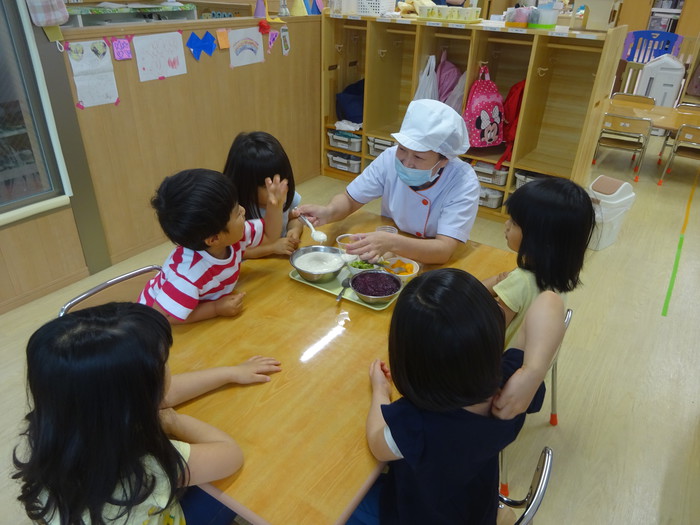 どうやって盛り付けるのかなぁ